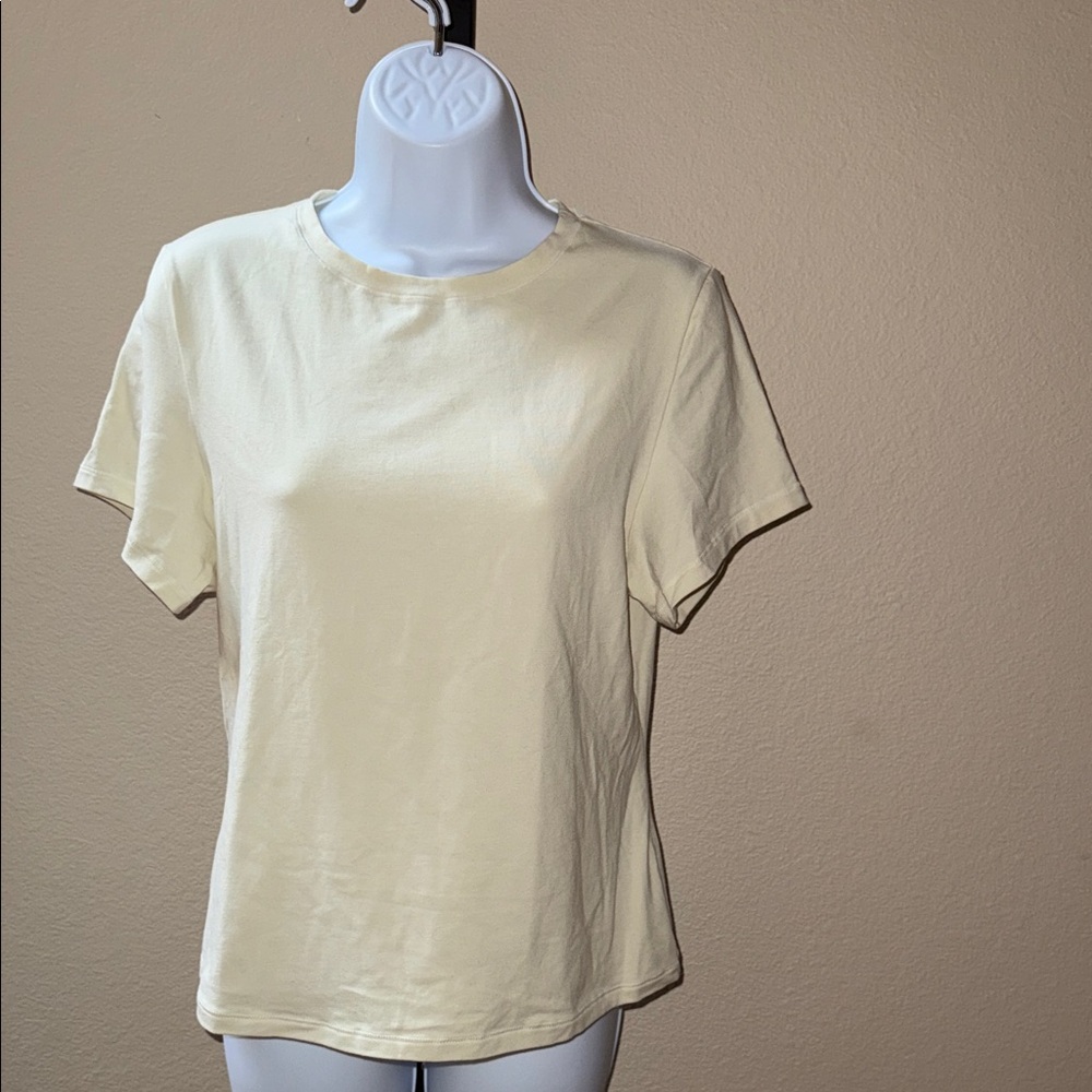 SKIMS Bone Short Sleeve Cotton Jersey Tee Women’s Size XL